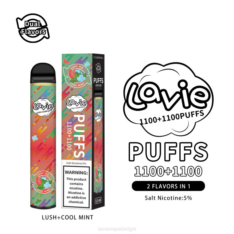Buy LAVIE Vape - LAVIE BAR Switch 2200 trekjes weelderige/koele munt L0H6294