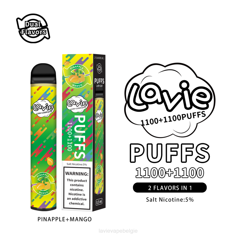 LAVIE Vape België - LAVIE BAR Switch 2200 trekjes ananas/mango L0H6296
