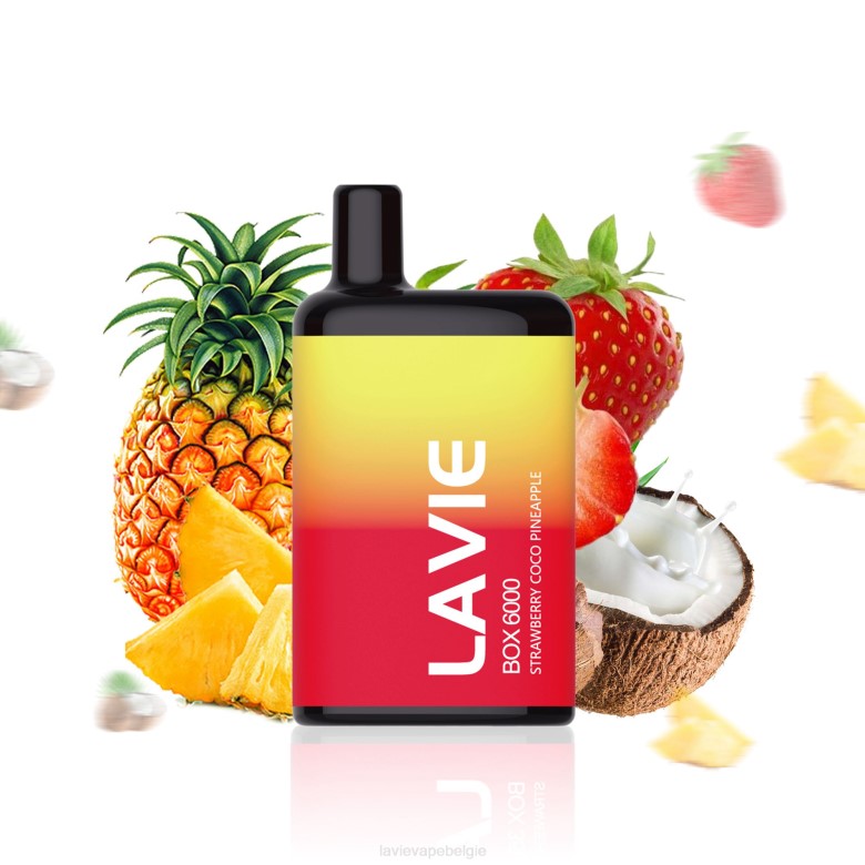 LAVIE Vape België - LAVIE BOX 6000 trekjes Aardbei Kokos Ananas L0H6205
