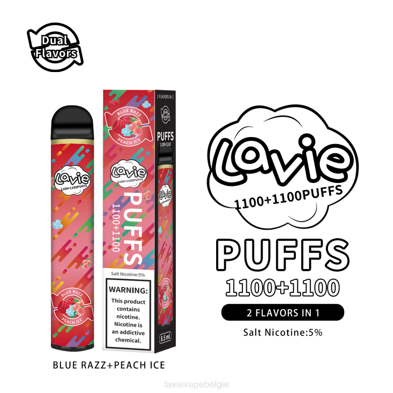 LAVIE Vape Price - LAVIE BAR Switch 2200 trekjes blauw razz/perzikijs L0H6298