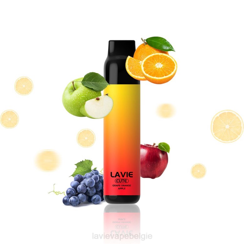 LAVIE Vape Review - LAVIE BAR 3000 trekjes druif oranje appel L0H6288