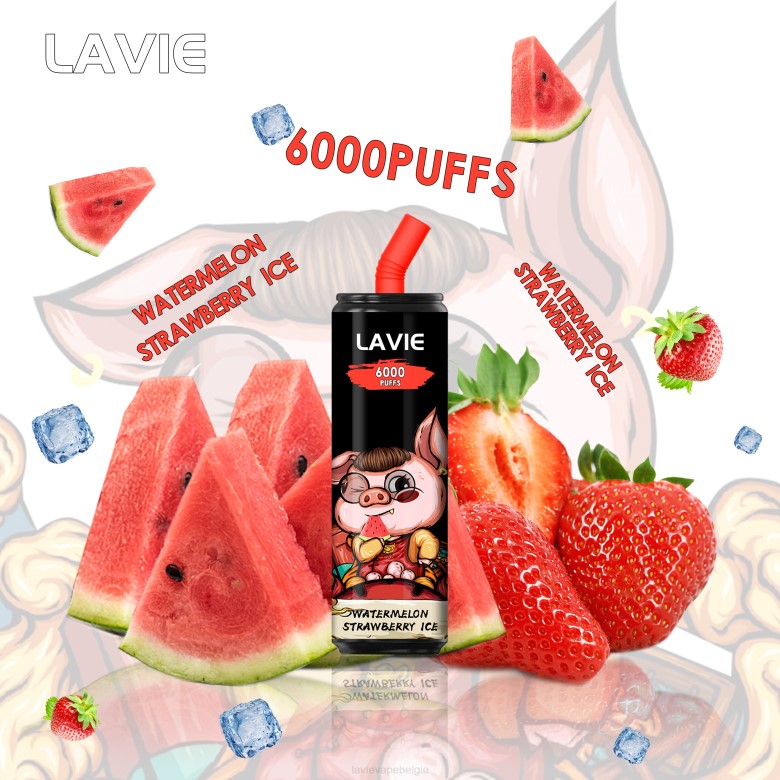 LAVIE Vape Review - LAVIE Coke BAR 6000 trekjes watermeloen-aardbei-ijs L0H6267