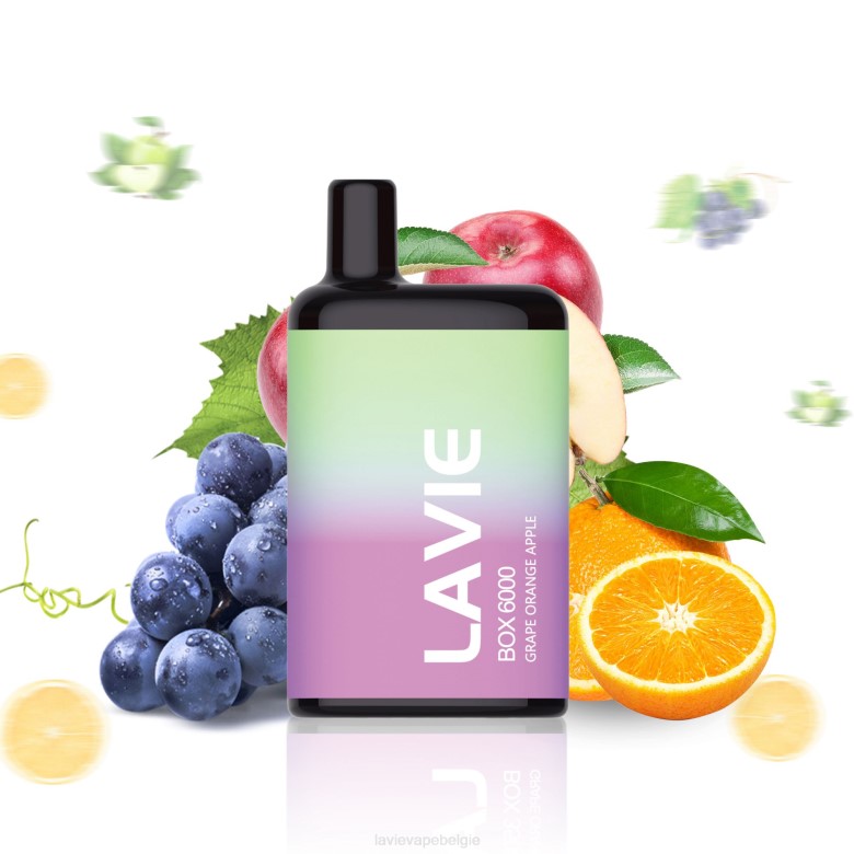 LAVIE Vapes - LAVIE BOX 6000 trekjes druif oranje appel L0H6202